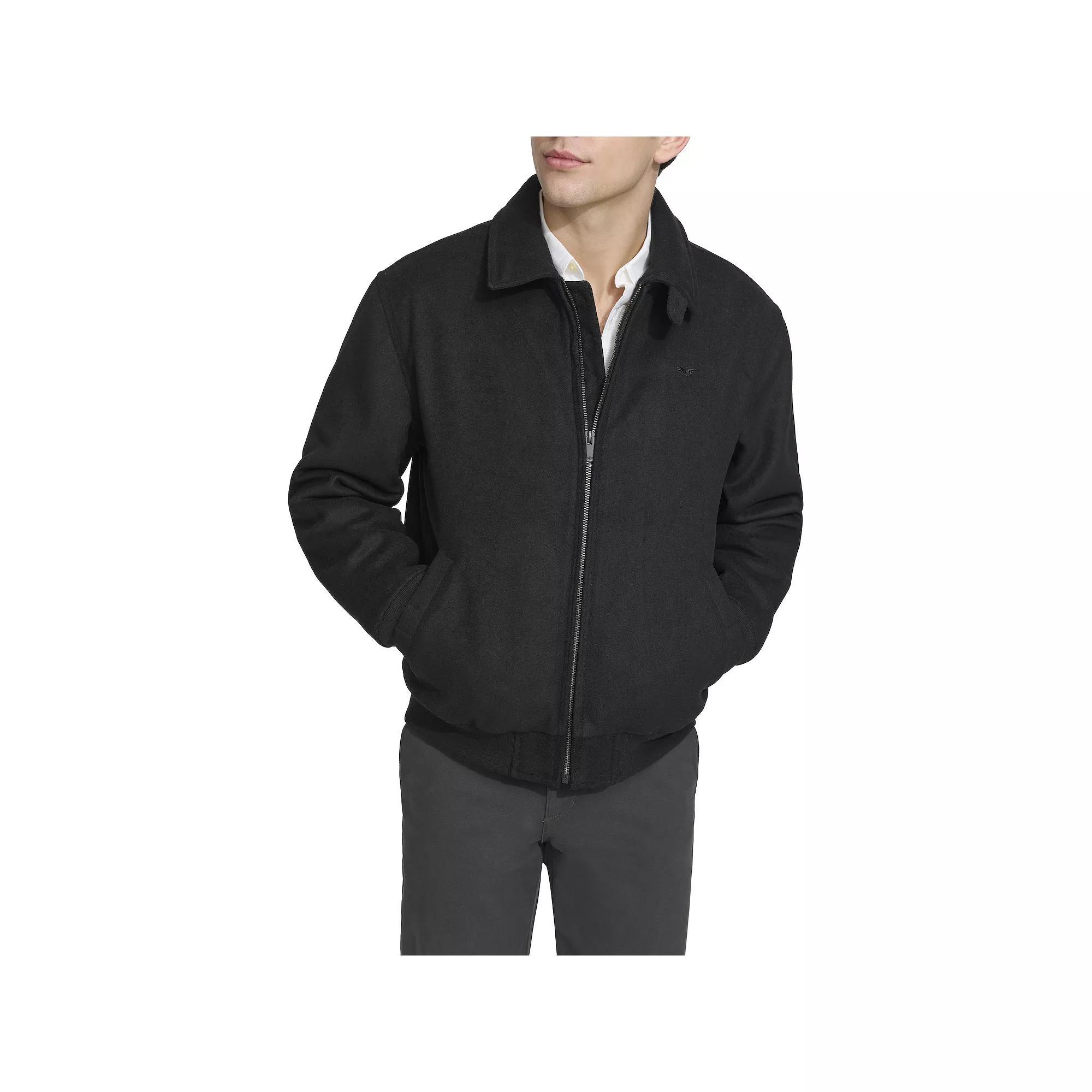 Men's Dockers® Wool Blend Bomber Jacket with Laydown Collar, Size: Large, Grey Product Image