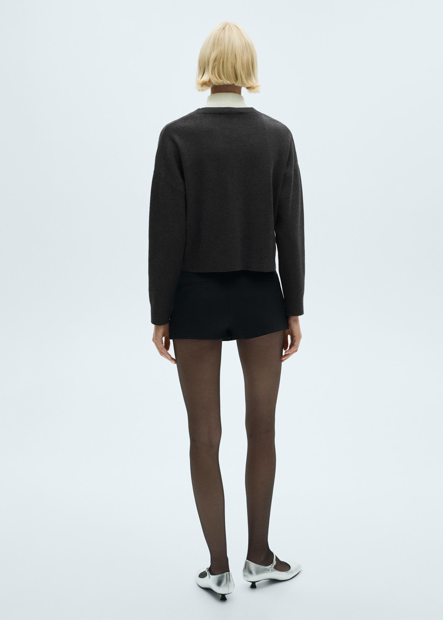 V-neck knitted cardigan - Women | MANGO USA Product Image