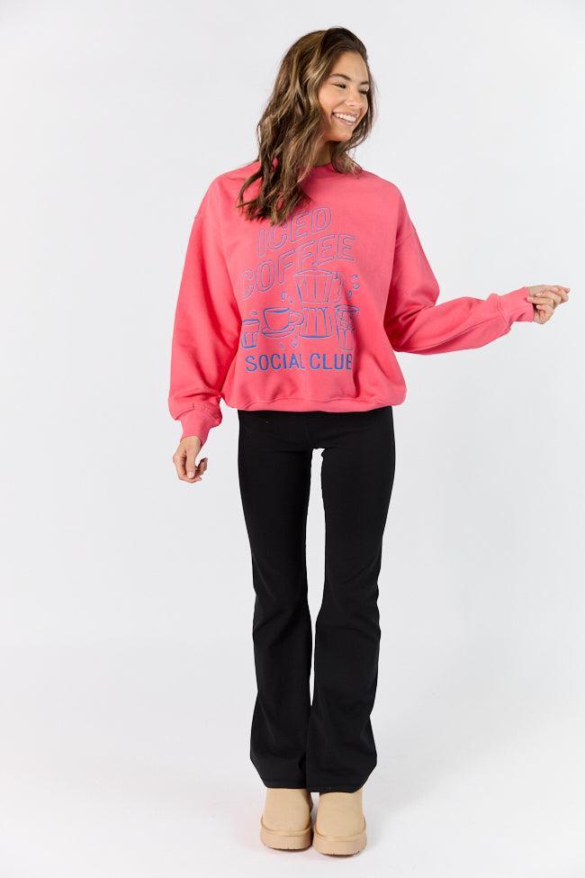 Iced Coffee Light Red Graphic Sweatshirt Product Image