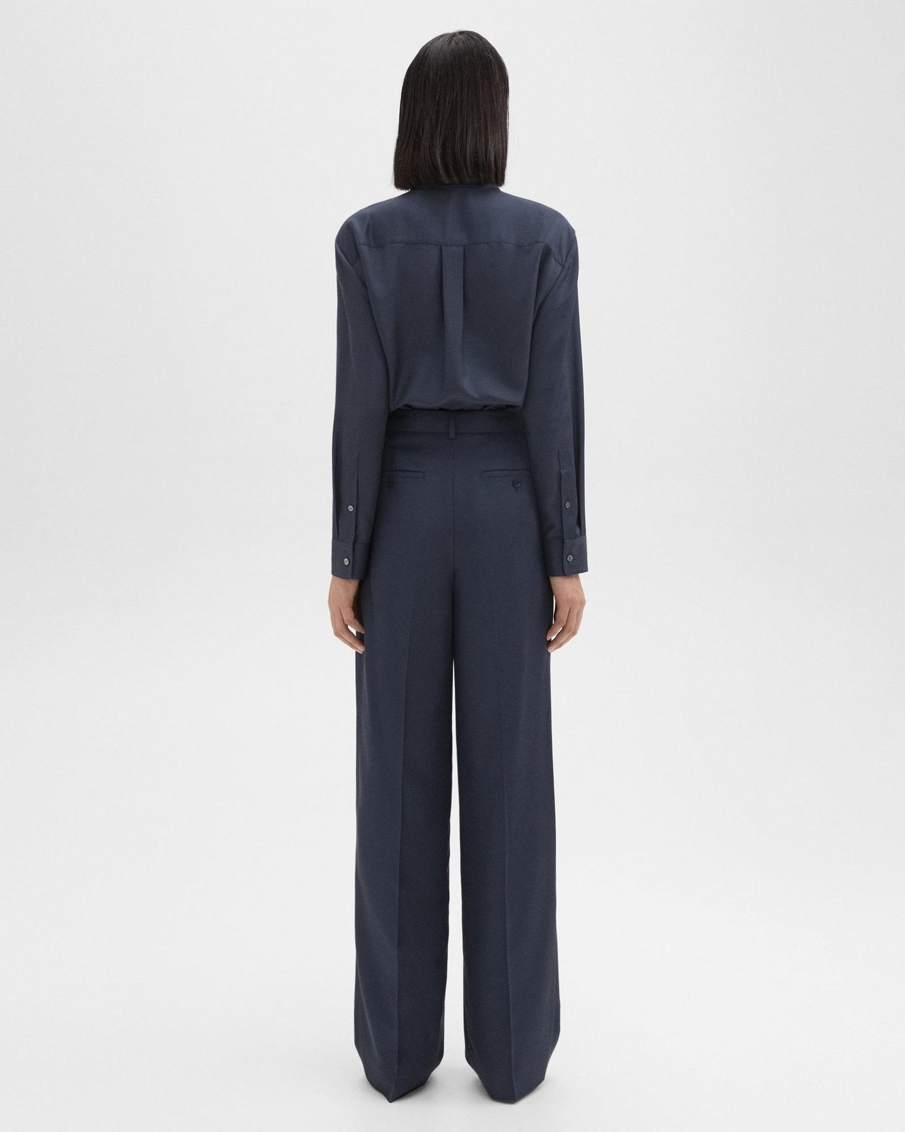 Single-Pleat Pant in Viscose Twill Product Image
