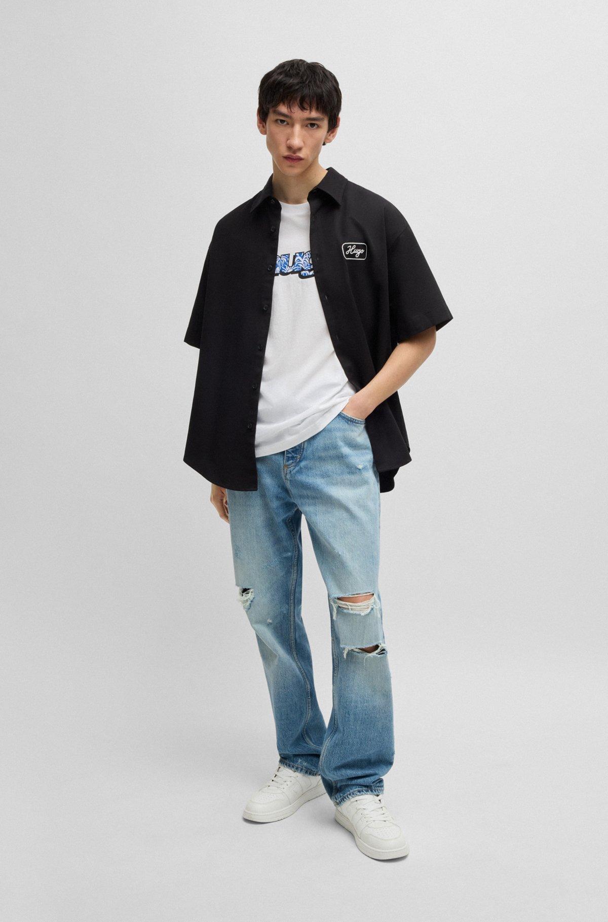 Cotton T-shirt with graphic logo print Product Image