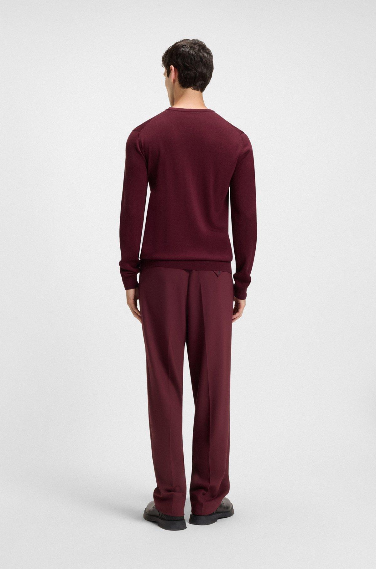Relaxed-fit knitted sweater with V neckline Product Image