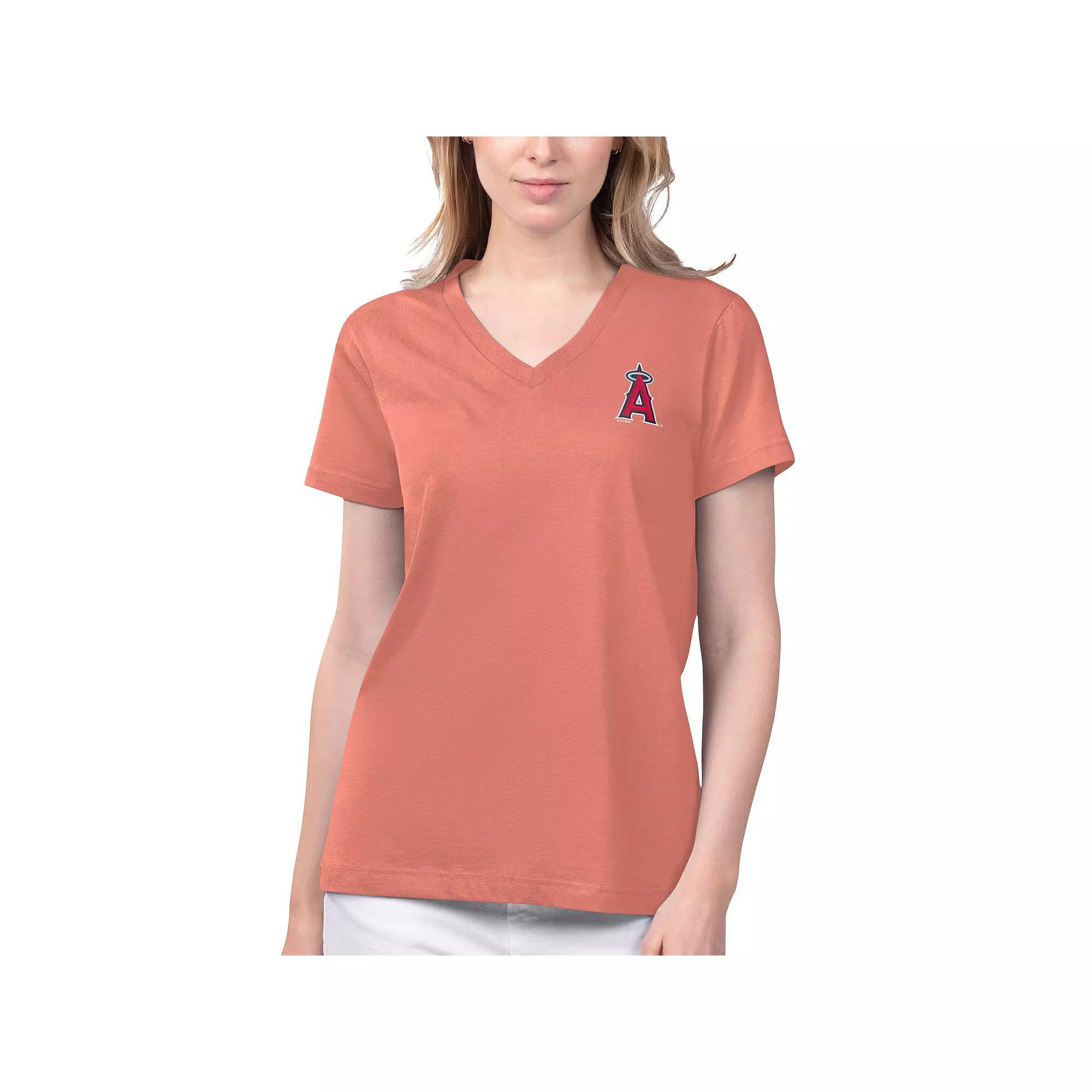 Womens Margaritaville Coral St. Louis Cardinals Game Time V-Neck T-Shirt Product Image