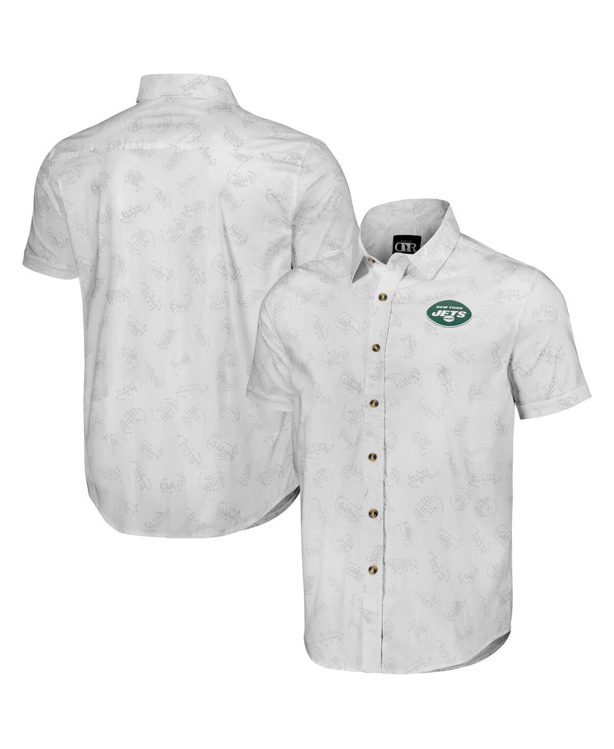 Men's NFL x Darius Rucker Collection by Fanatics White Los Angeles Chargers Woven Short Sleeve Button Up Shirt, Size: 2XL Product Image