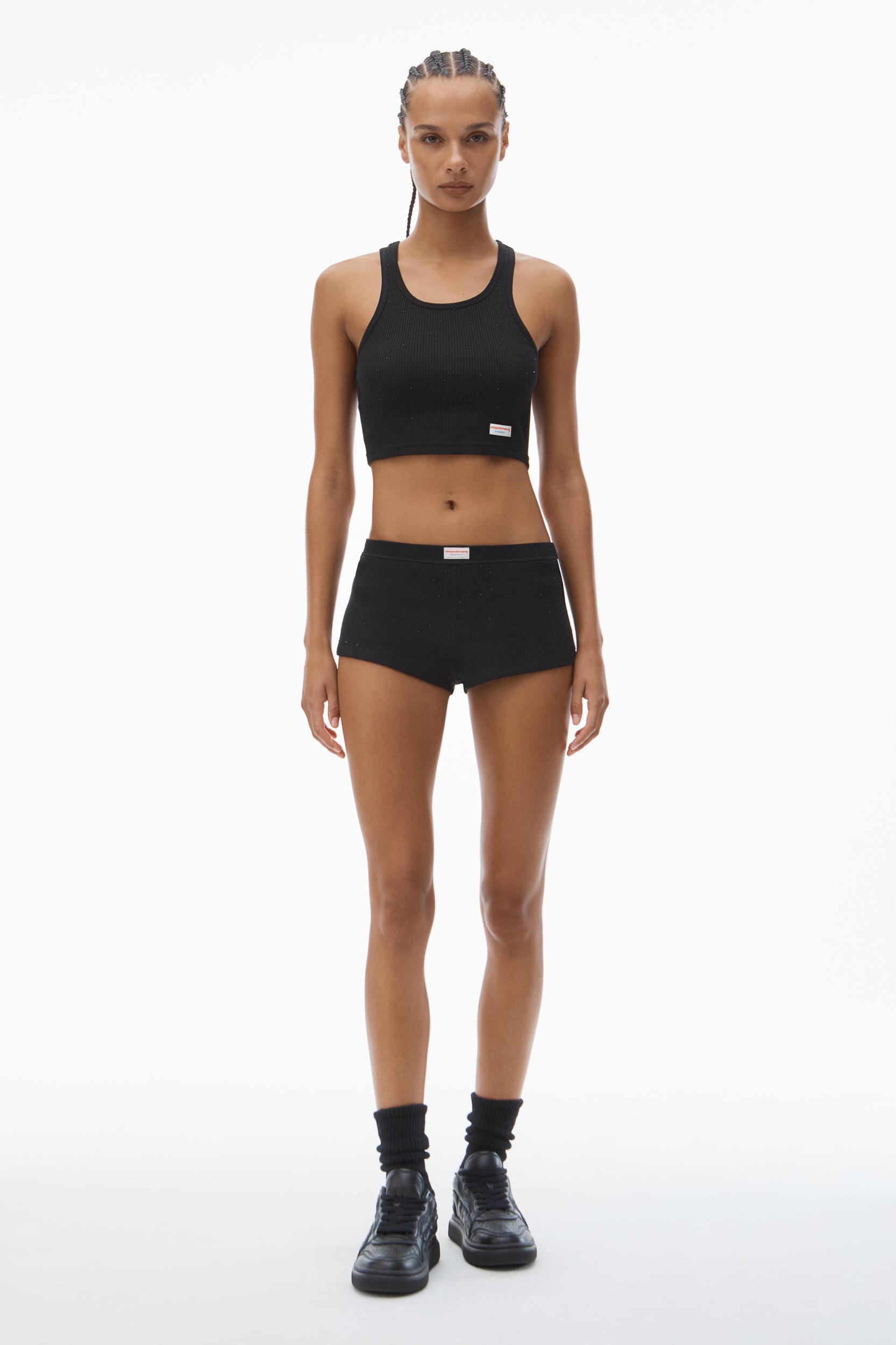 Crysal Hotfix Cami Dress In Waffle Knit Product Image