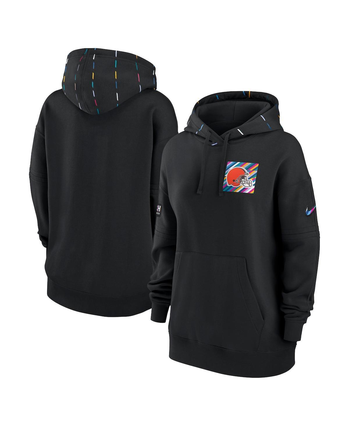 Women's Nike  Black Cleveland Browns 2023 NFL Crucial Catch Club Pullover Hoodie, Size: XL Product Image