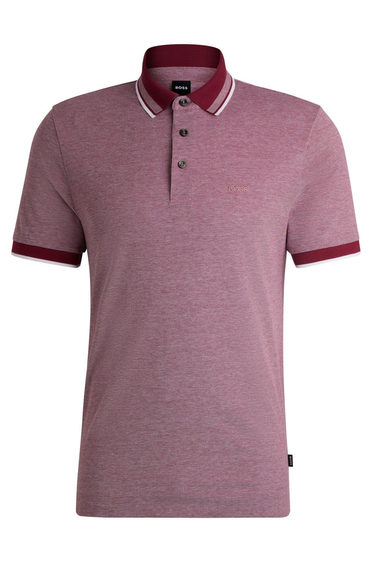 Oxford-cotton-piqué polo shirt with logo detail Product Image