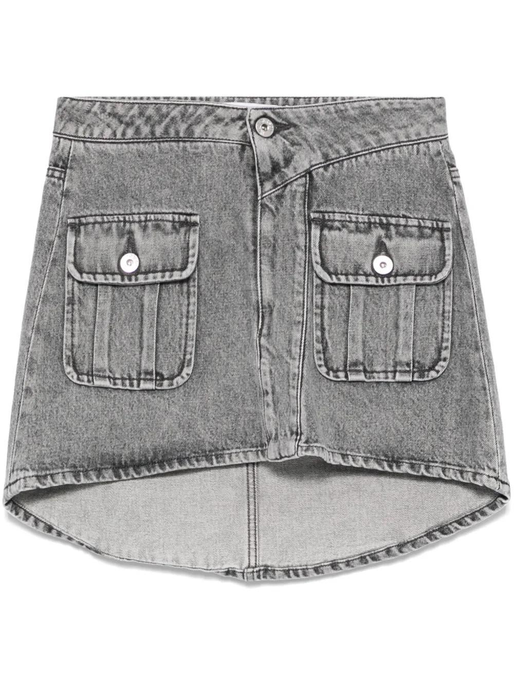 JW ANDERSON Patch-pocket Mini Skirt In Grey Product Image