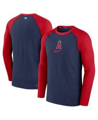 Mens Nike Navy Los Angeles Angels Authentic Collection Game Raglan Performance Long Sleeve T-shirt Product Image