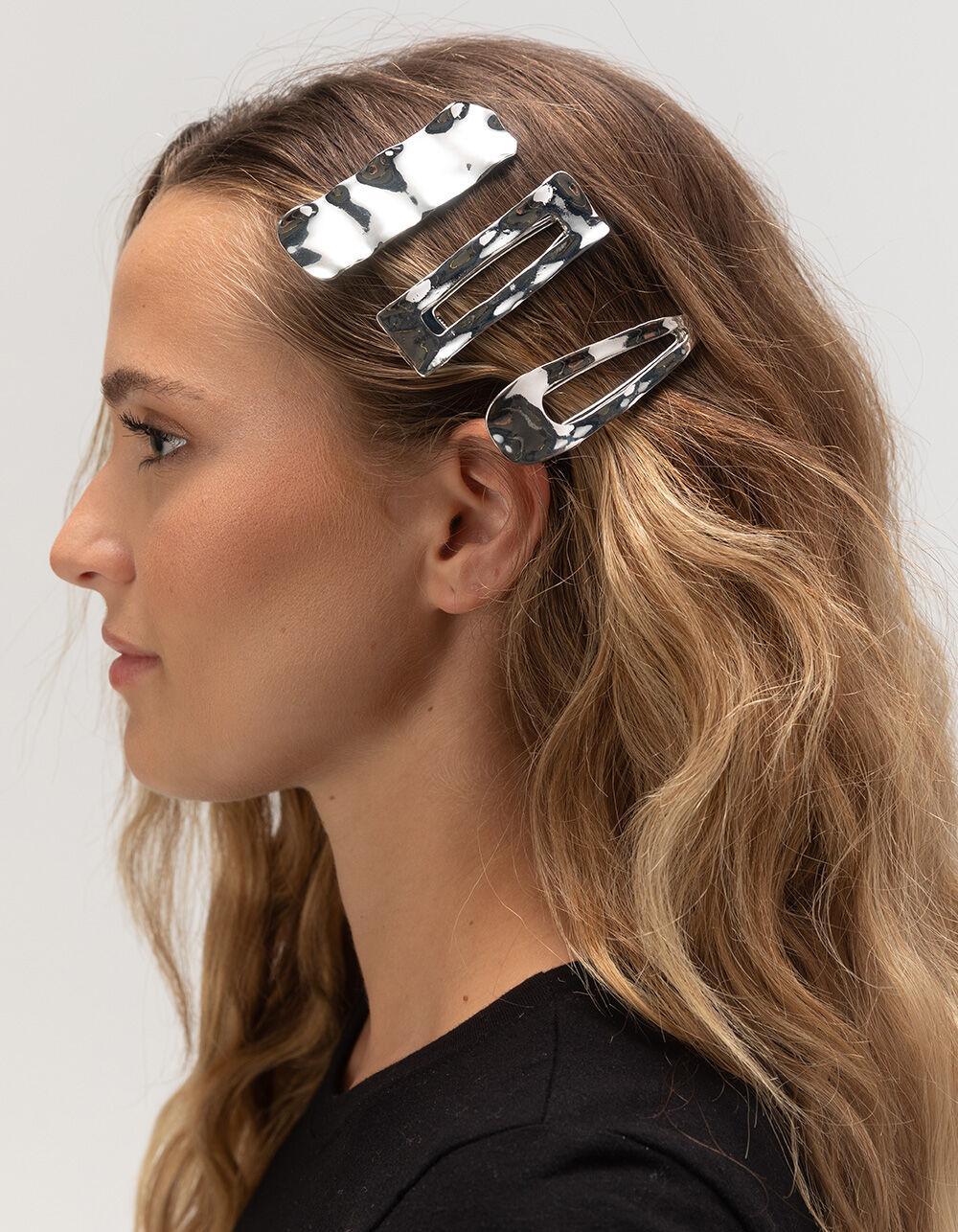 FULL TILT 3 Pack Oversized Hair Pins - SILVER Product Image