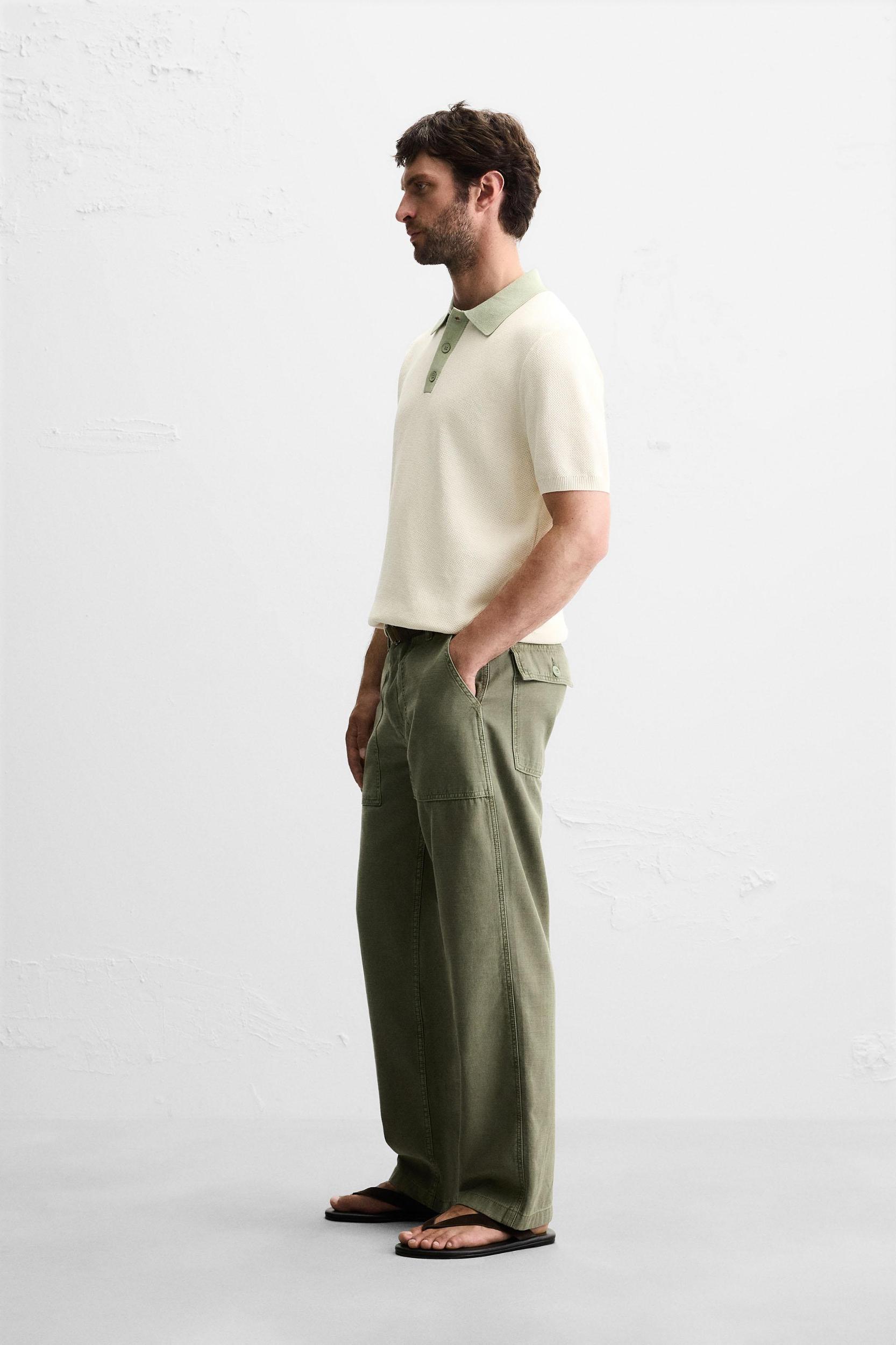 CONTRAST KNIT POLO SHIRT Product Image