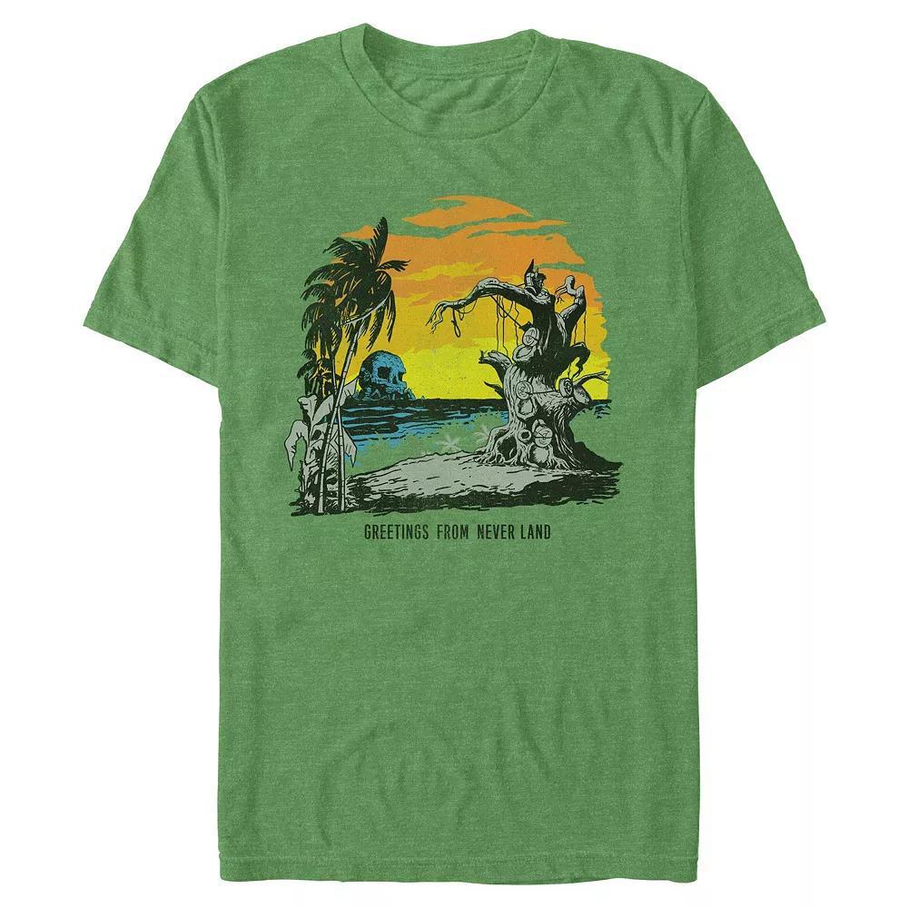 Disney's Greetings From Never Land Big & Tall Graphic Tee, Men's, Size: 5XL, Kelly Grey Product Image