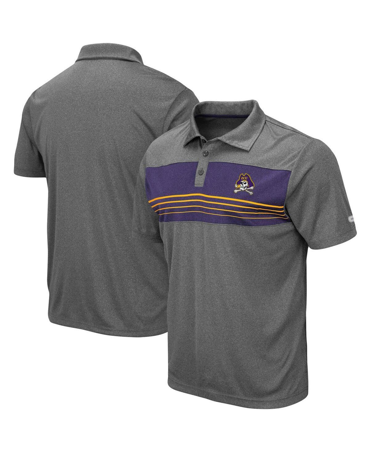 Men's Colosseum Heathered Charcoal Boise State Broncos Smithers Polo, Size: Medium Product Image