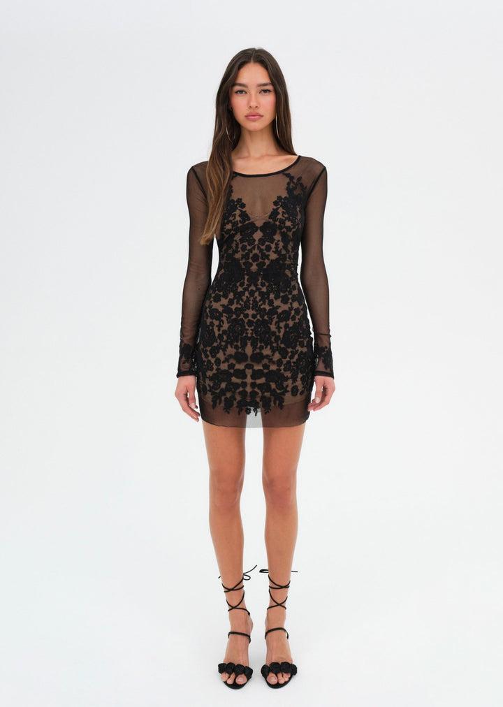 Luau Mini Dress — Black Product Image