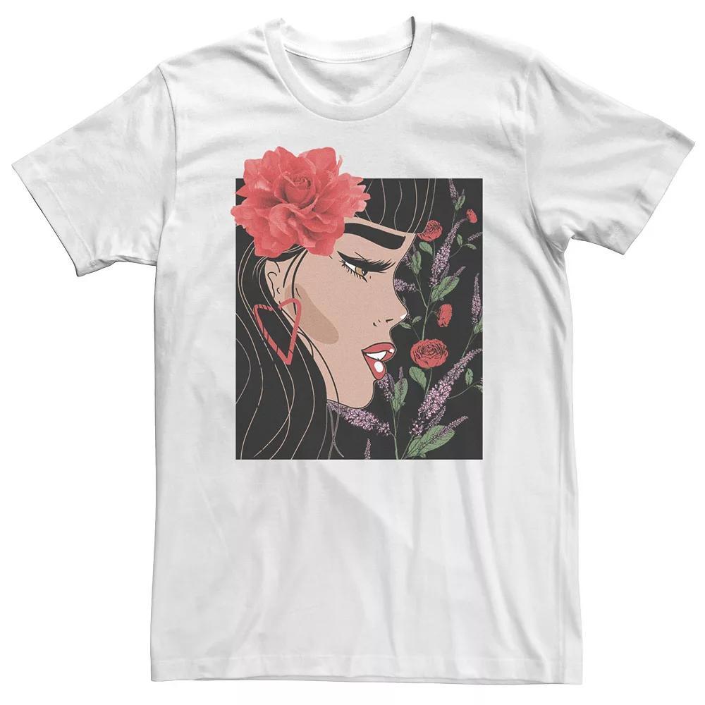 Big & Tall Trendy Latina Rose Profile Tee, Men's, Size: 3XL Tall, White Product Image