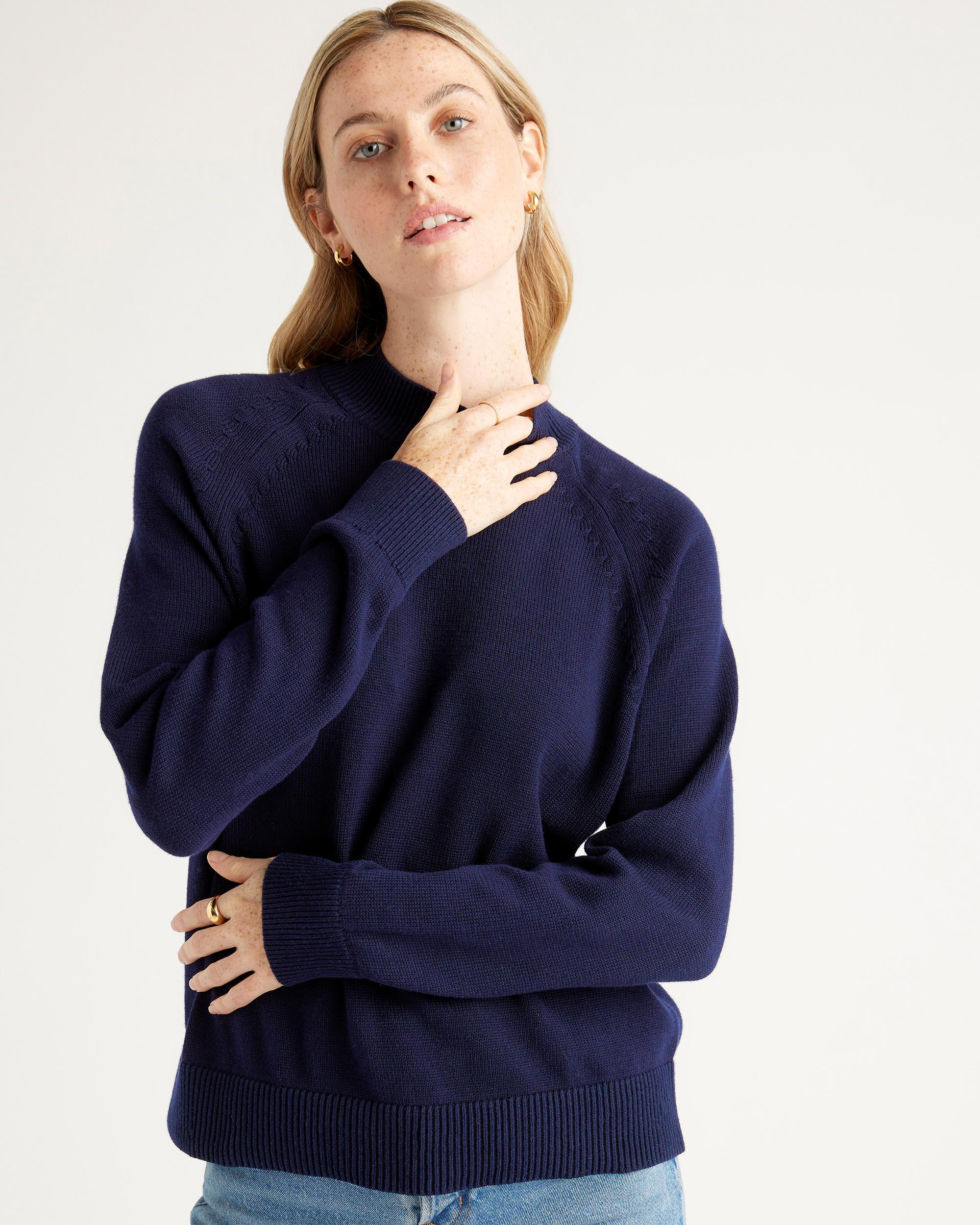 Quince | Women's Mockneck Sweater Organic Cotton Product Image