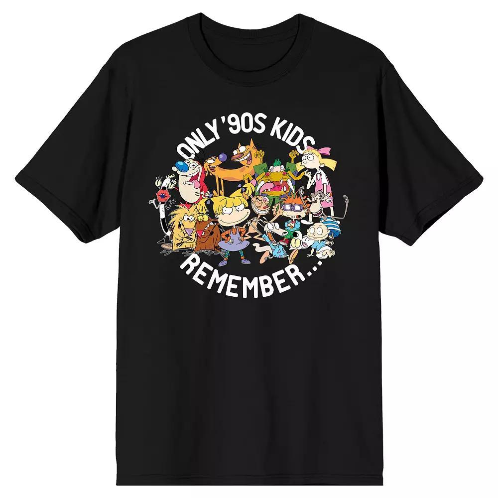 Men's Nickelodeon Only 90s Kids Tee, Size: XXL, Black Product Image