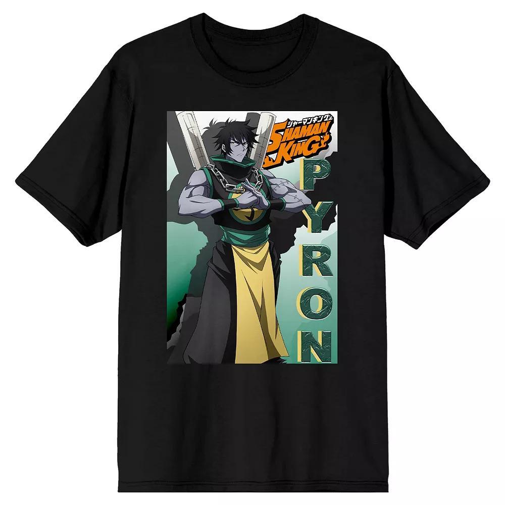 Men's Shaman King Pyron Crew Neck Tee, Size: Medium, Black Product Image