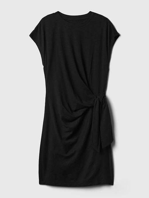 Tie-Knot Mini T-Shirt Dress Product Image