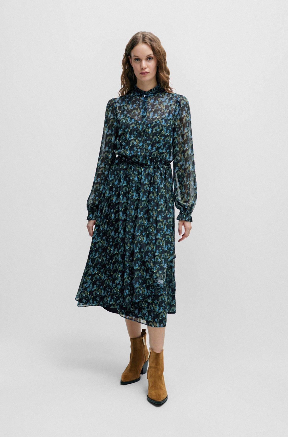 Regular-fit midi dress with digital print Product Image