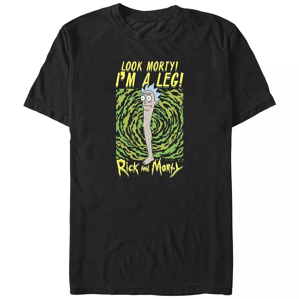 Big & Tall Rick And Morty Look Morty I'm A Leg Graphic Tee, Men's, Size: 5XB, Black Product Image