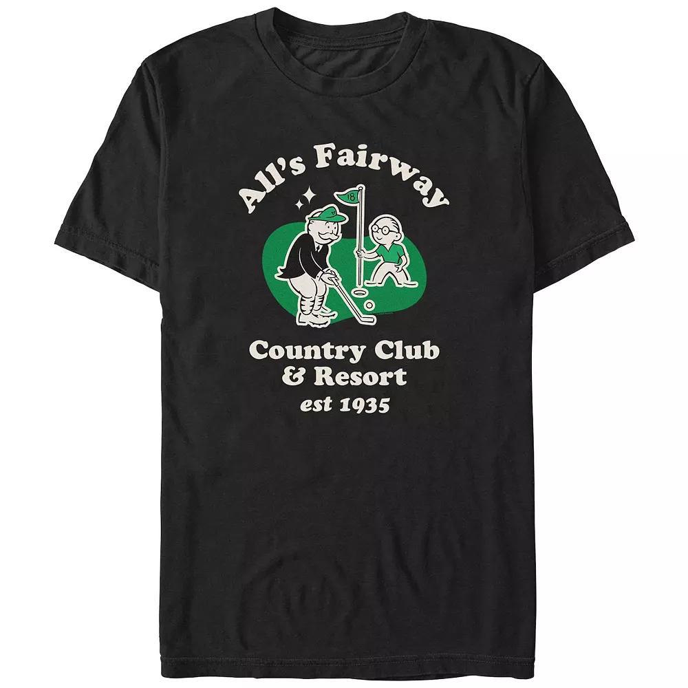 Big & Tall Monopoly All's Fairway Country Club And Resort Graphic Tee, Men's, Size: 3XL Tall, Black Product Image
