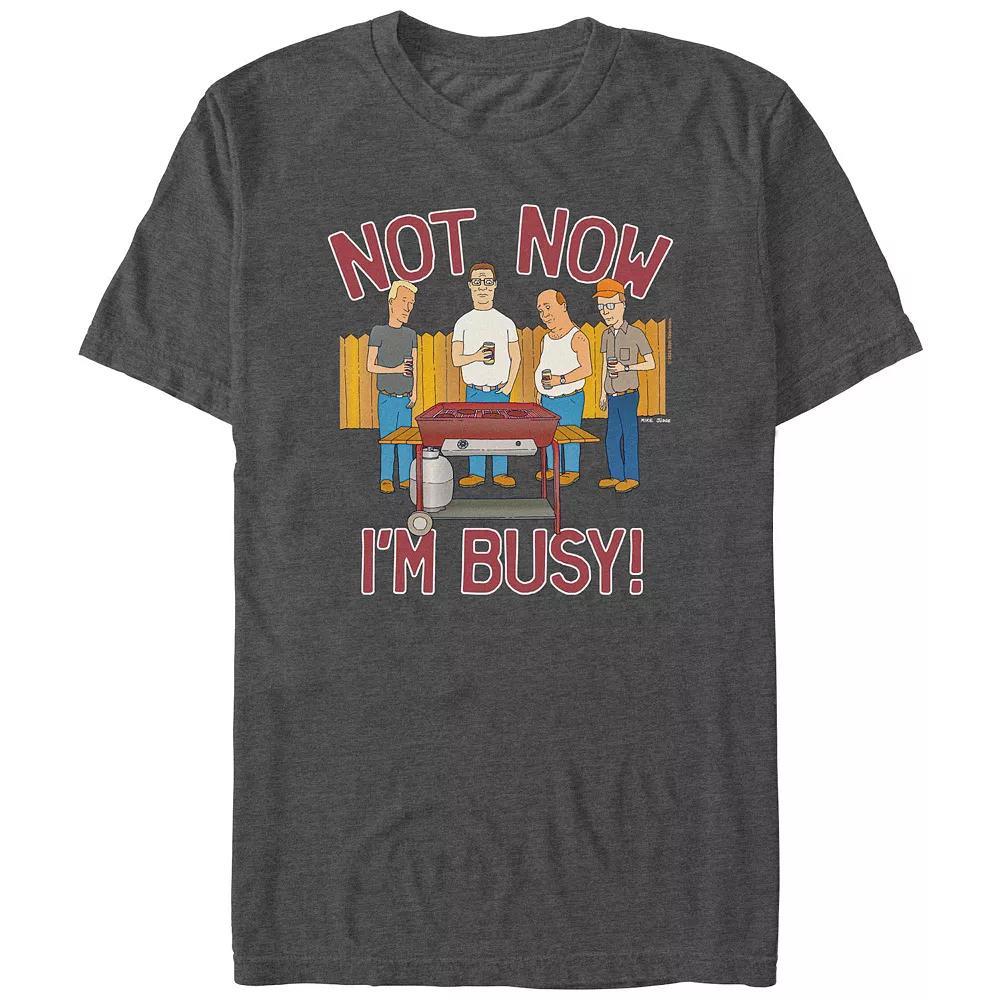 Men's King Of The Hill Not Now I'm Busy Graphic Tee, Size: Medium, Grey Heather Product Image