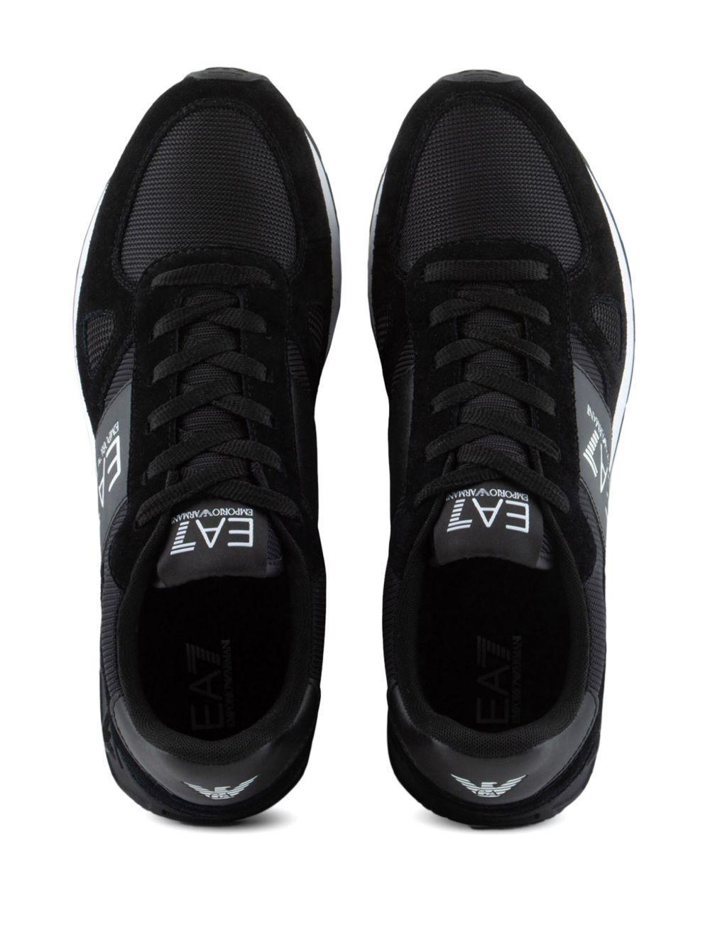 logo-print panelled sneakers Product Image