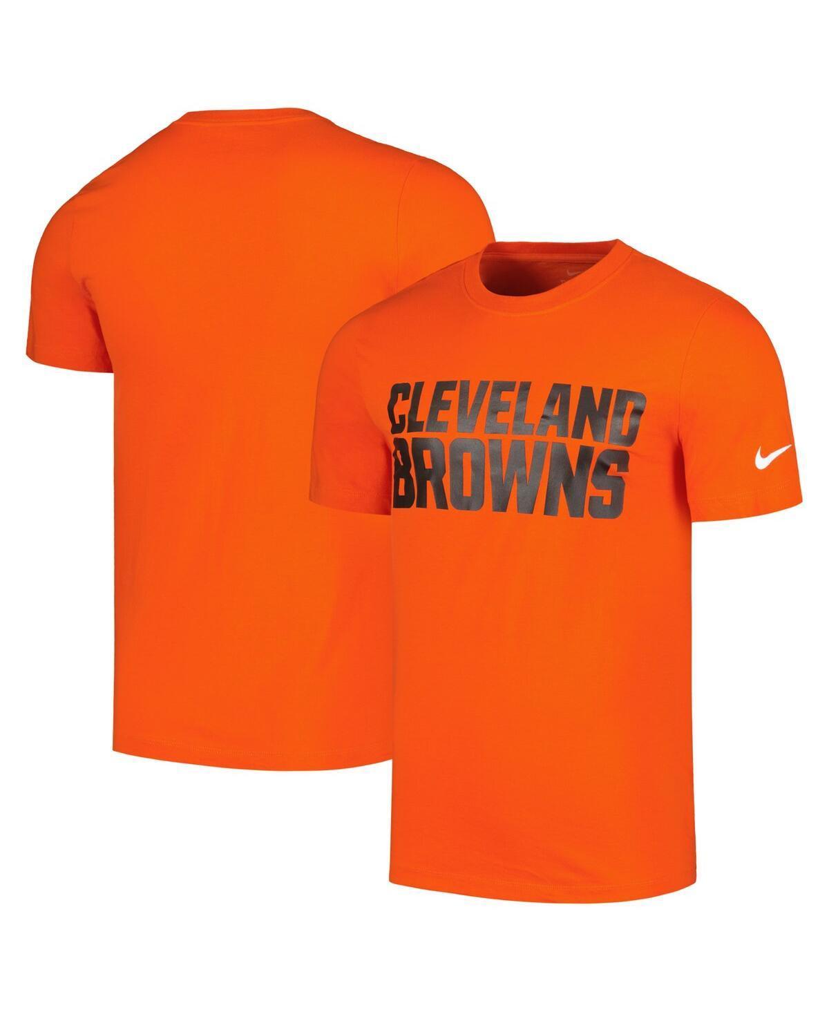Men's Nike Orange Cleveland Browns Primetime Wordmark Essential T-Shirt, Size: Medium Product Image