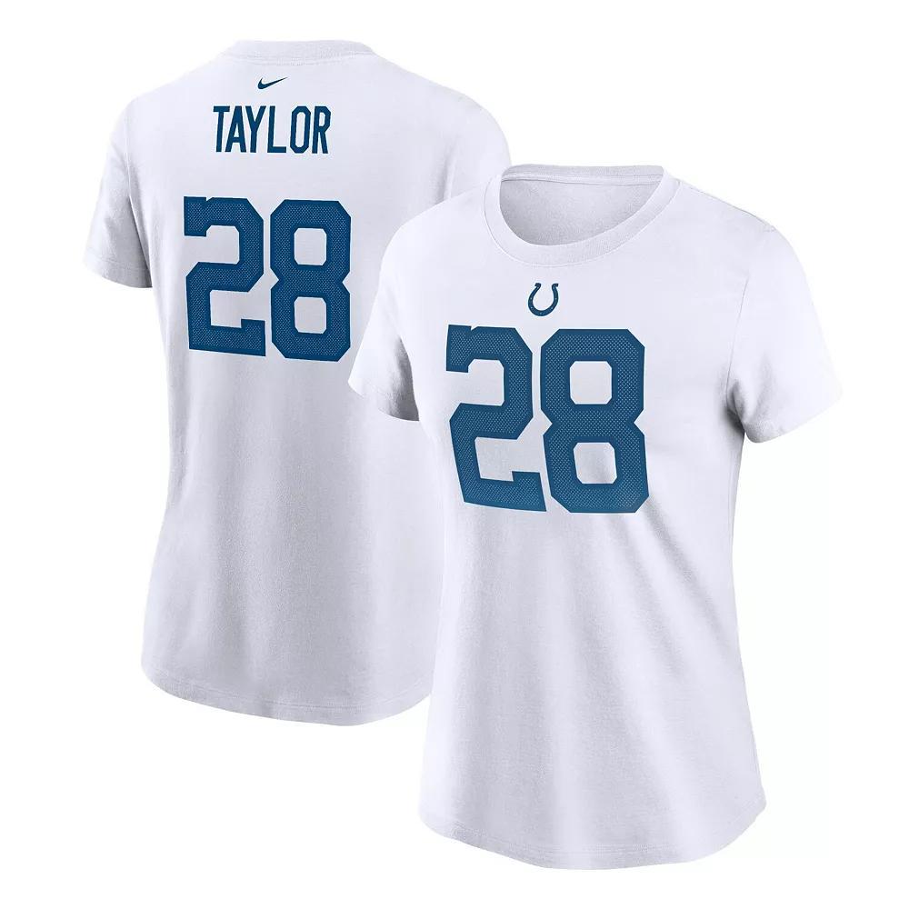 Women's Nike Jonathan Taylor White Indianapolis Colts Player Name & Number T-Shirt, Size: Large Product Image