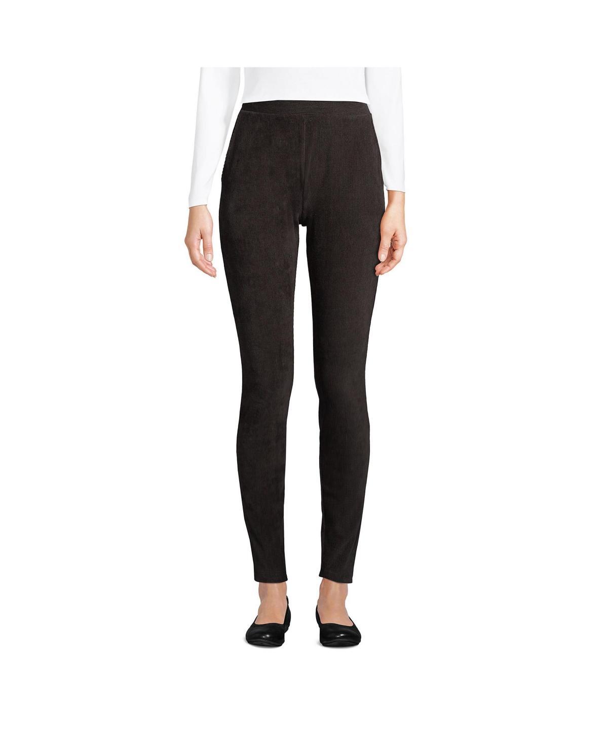 Petites' Lands' End Sport Knit High-Rise Corduroy Leggings, Women's, Size: XL Petite, Grey Product Image