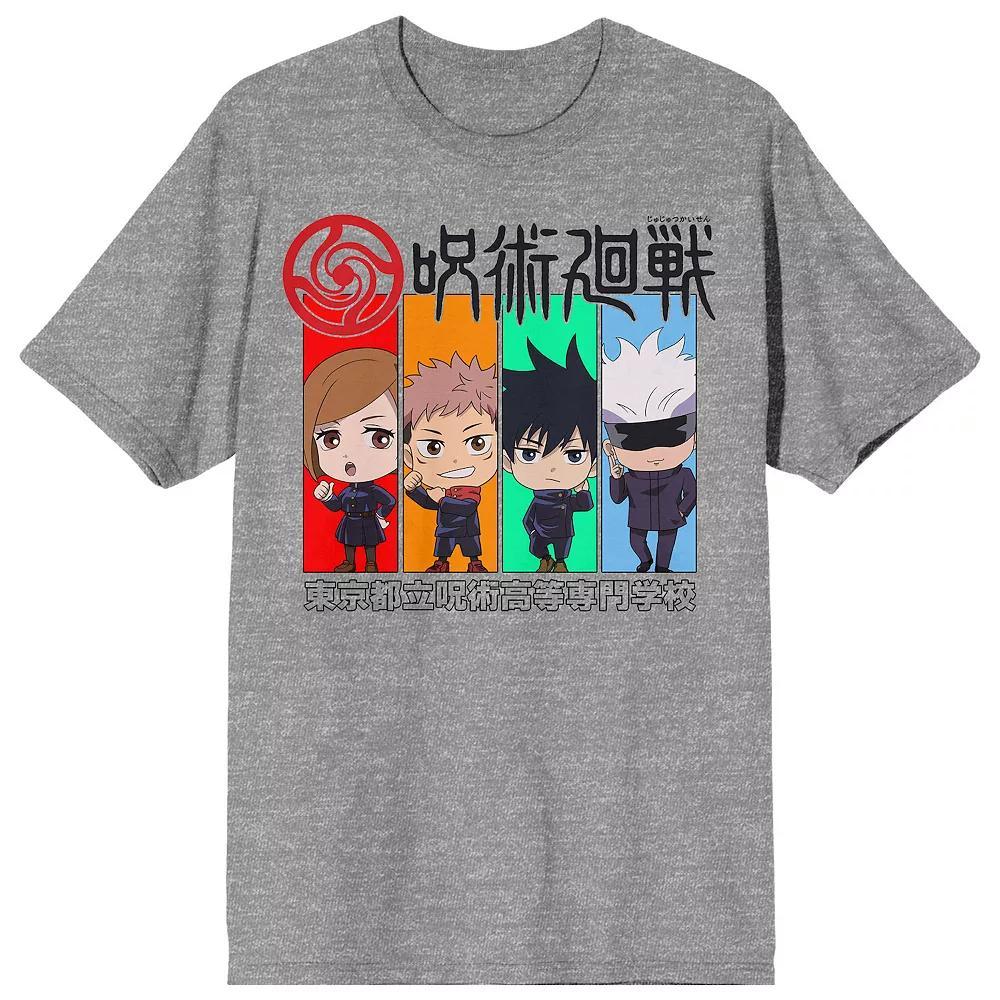 Men's Jujutsu Kaisen Chibi Tee, Size: XL, Gray Product Image