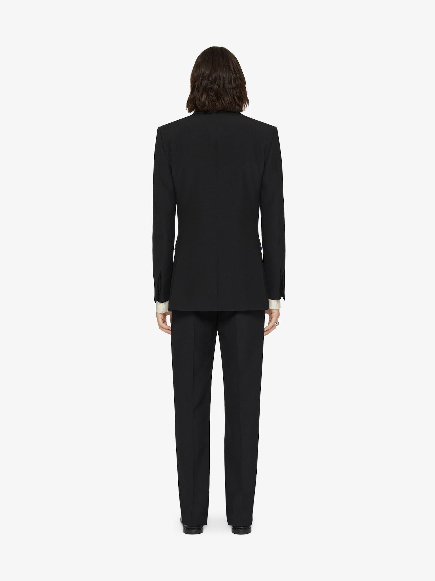 Slim fit jacket in wool with 2G clip Product Image