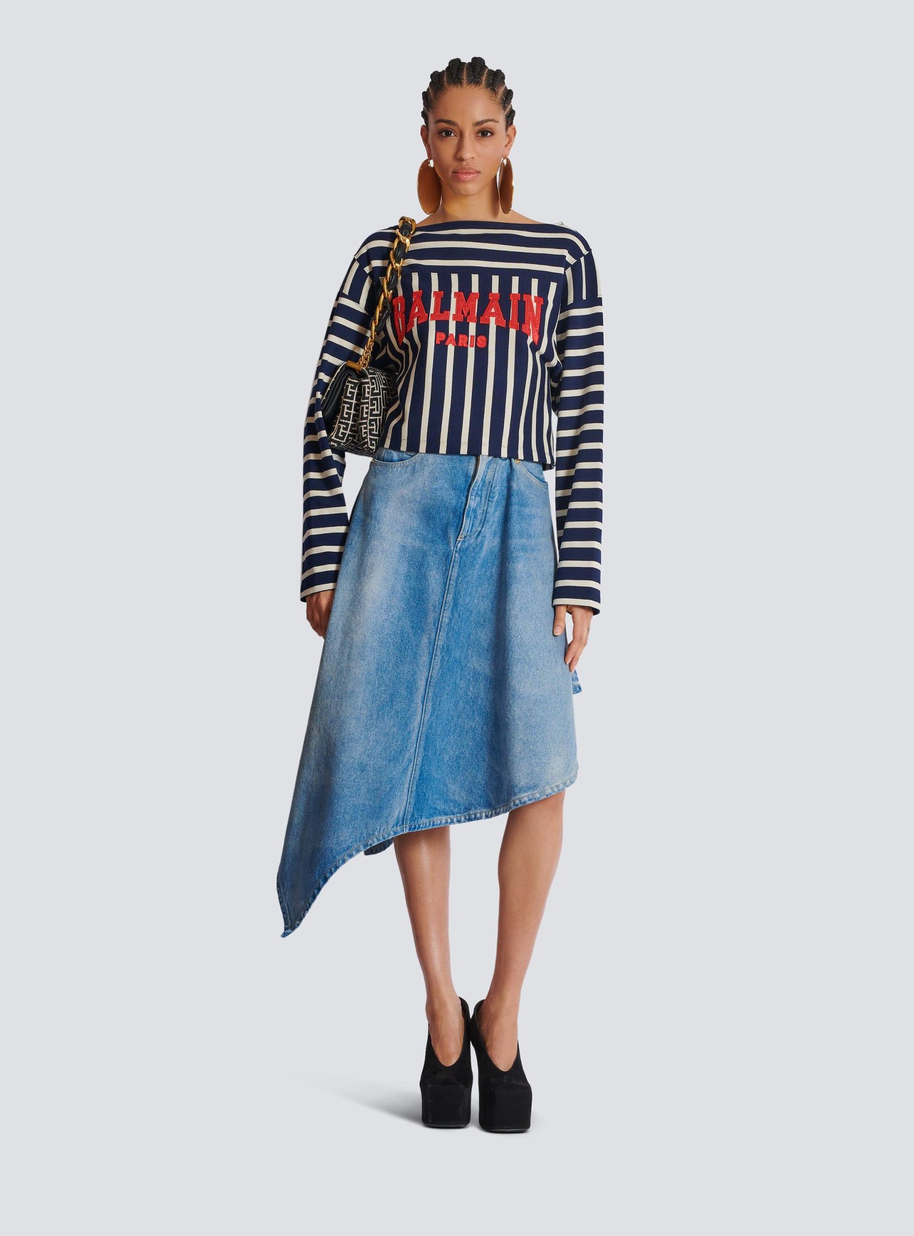 Striped Balmain Baseball top Product Image