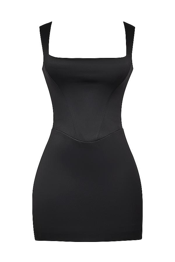 Enya Black Corset Mini Dress Product Image