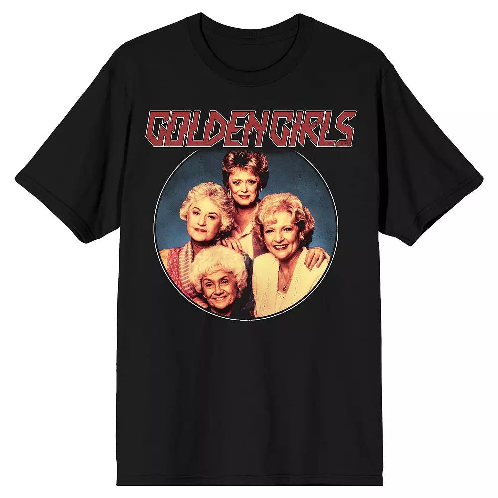 Men's Golden Girls Group Pose Tee, Size: Large, Black Product Image