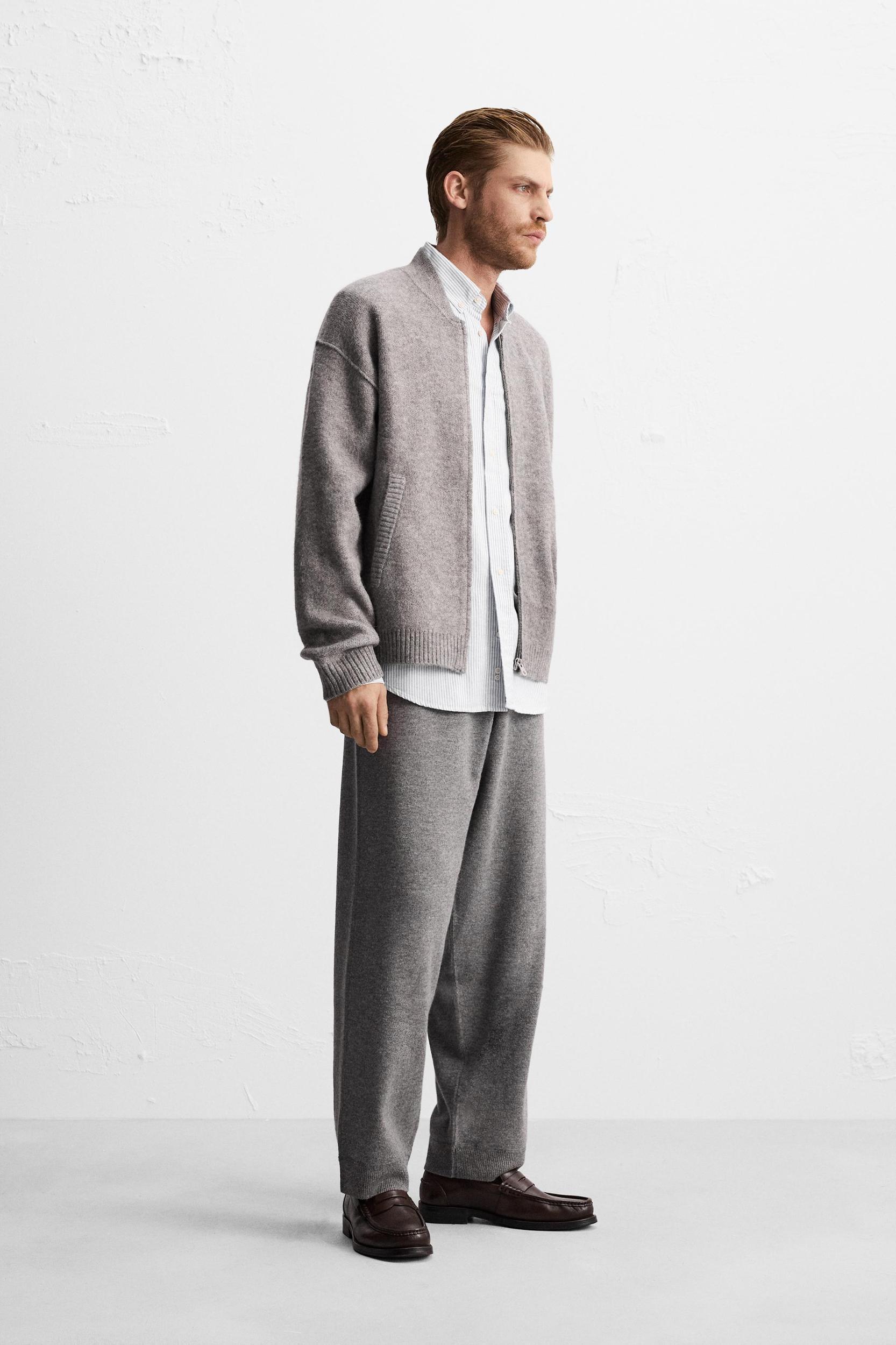 ZIPPERED KNIT JACKET Product Image