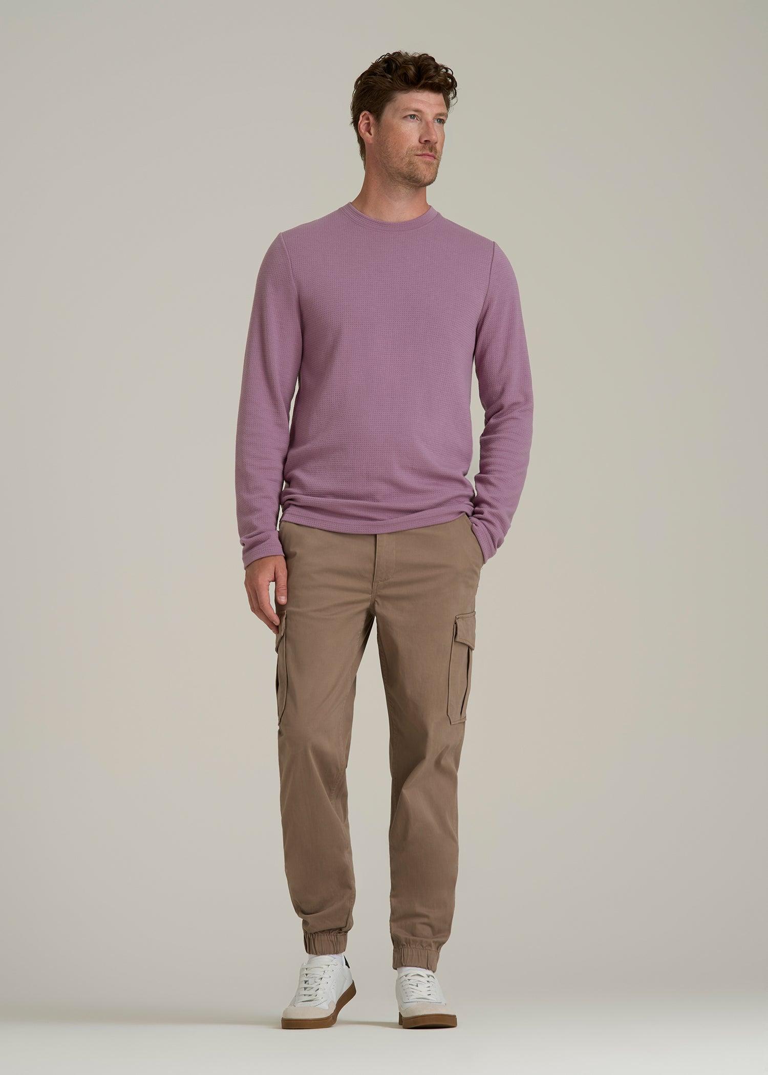 Cloud Knit Waffle Long Sleeve in Grapeade Male Product Image