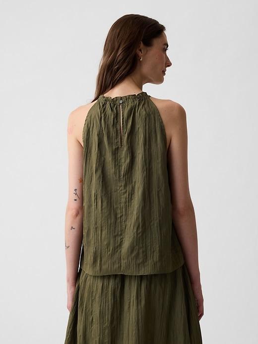 Textured Crinkle Halter Top Product Image