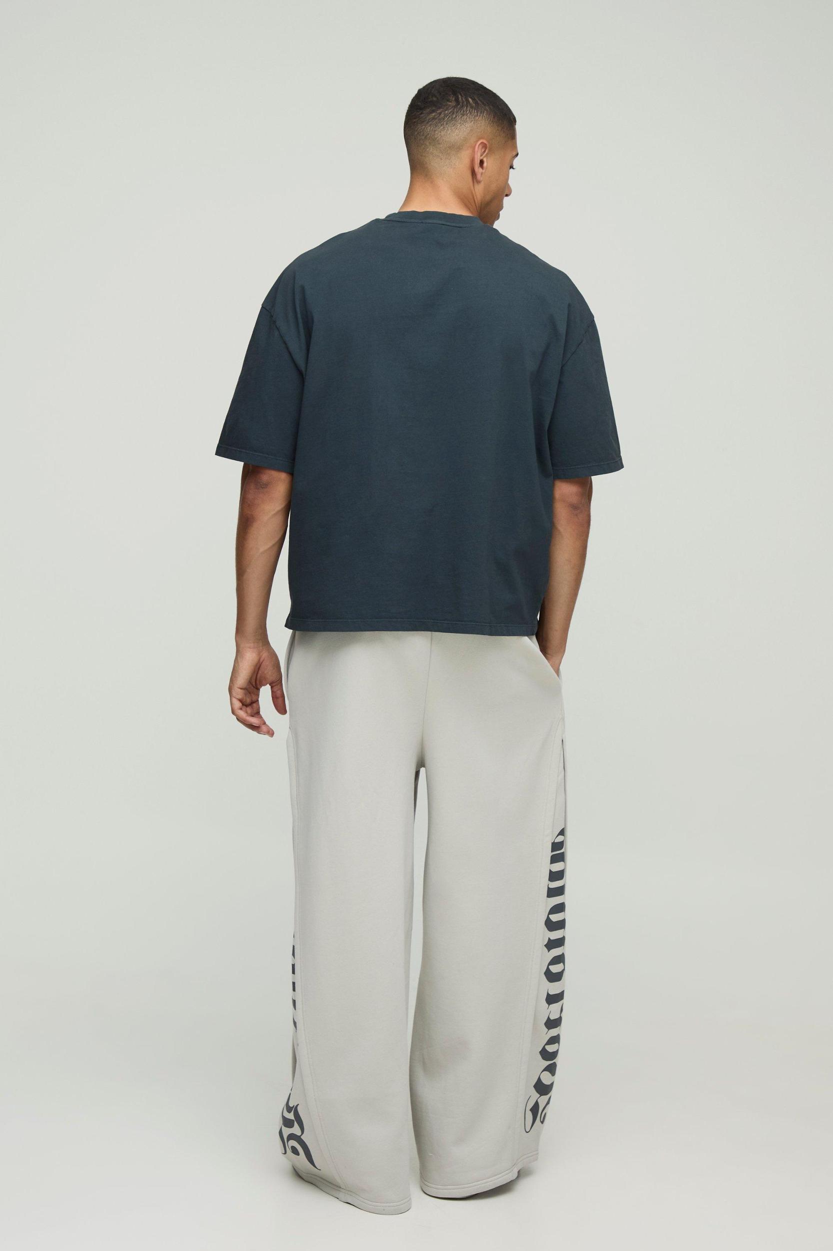 Extreme Wide Leg Pleated Gusset Sweatpants | boohooMAN USA Product Image