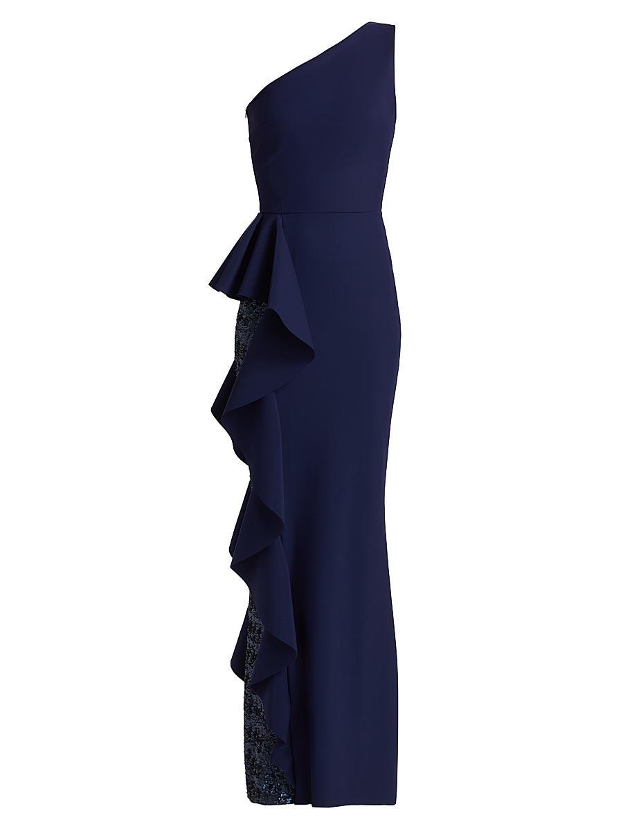Womens Yulya Paillettes Sequined One-Shoulder Gown Product Image