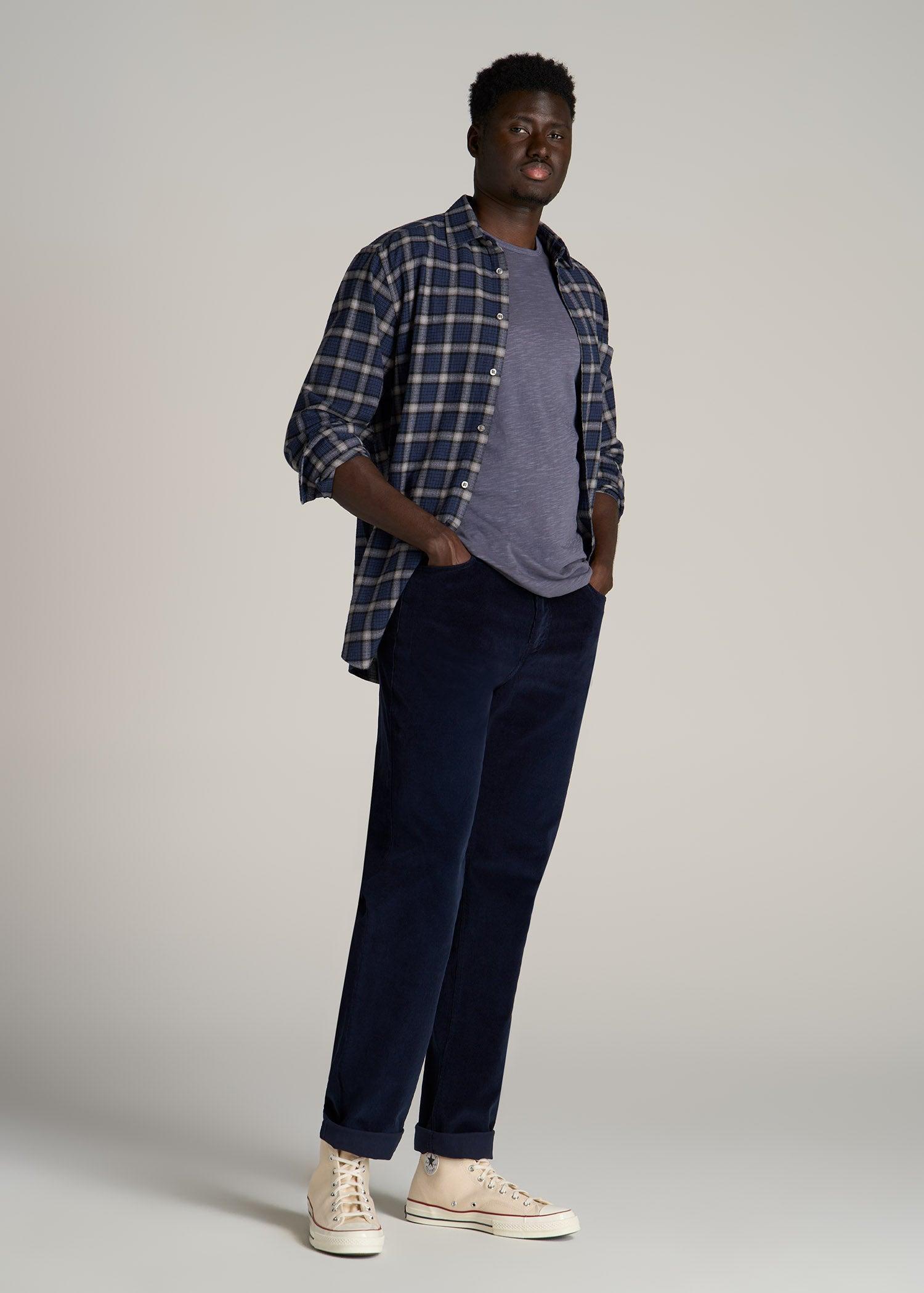 REGULAR-FIT Slub Tee in Grey Blue - Tall Men's Shirts Product Image