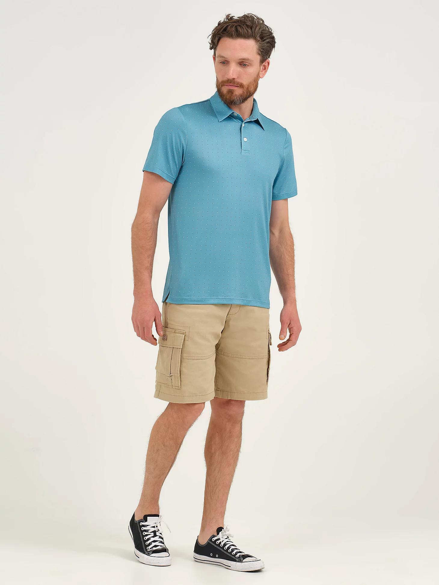 Men's Geometric Squares Performance Polo Shirt | Men's Tops & Tees | Lee® Product Image