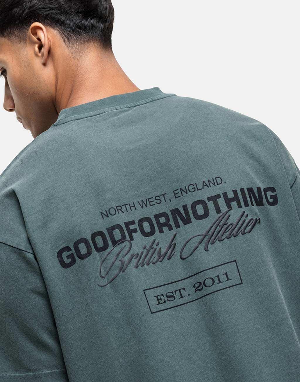 Good For Nothing Atelier graphic t-shirt in green Product Image