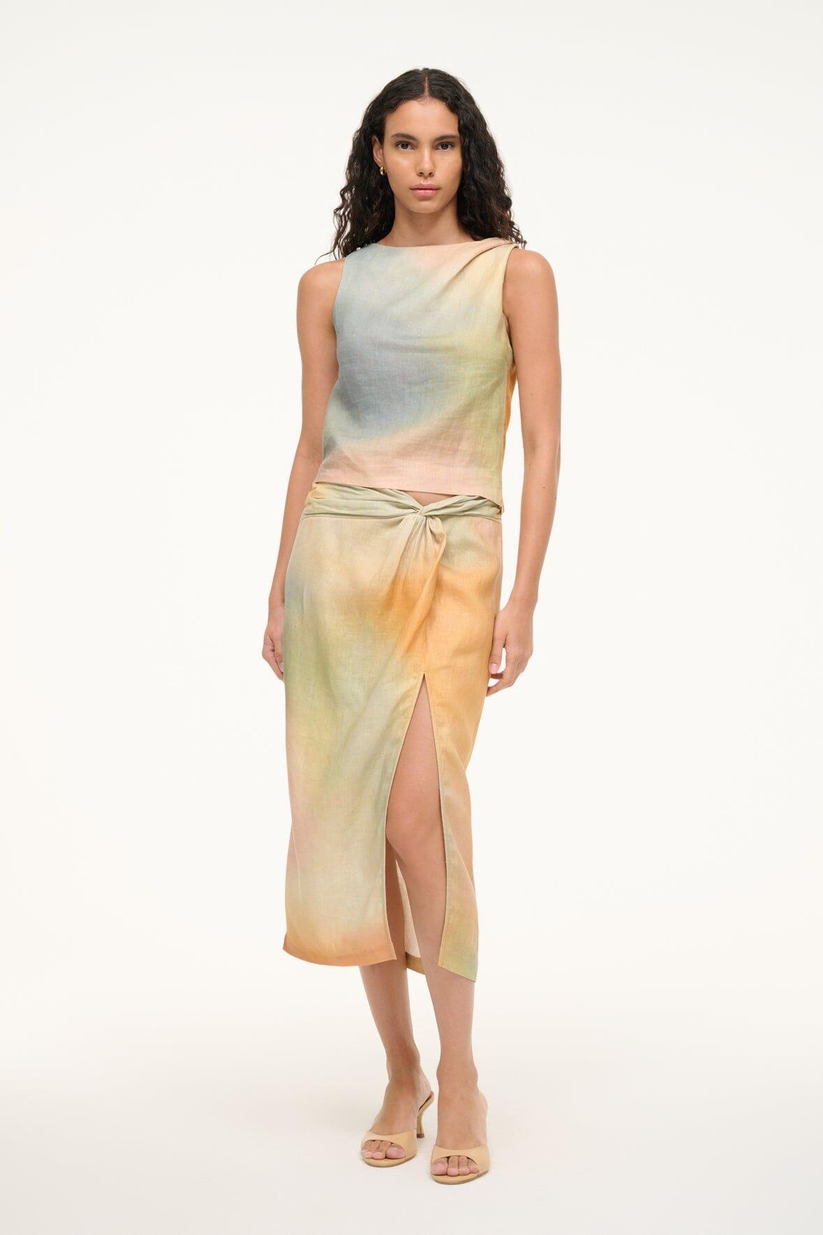 BOA LINEN TOP | PASTEL CLOUDS Product Image