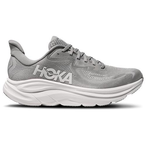 Hoka Mens Clifton 10 Sneakers in Black White Product Image