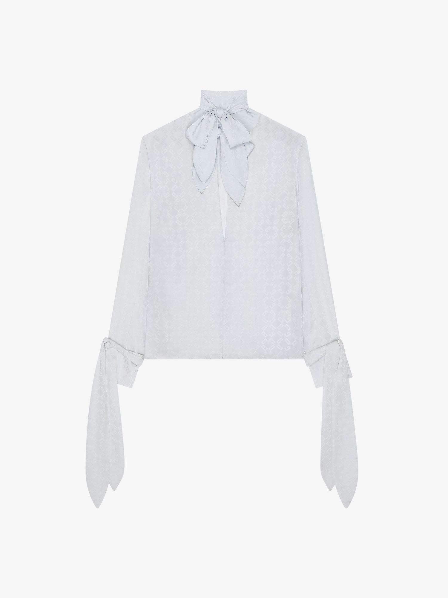 Blouse with bows in monogram 72 jacquard Product Image