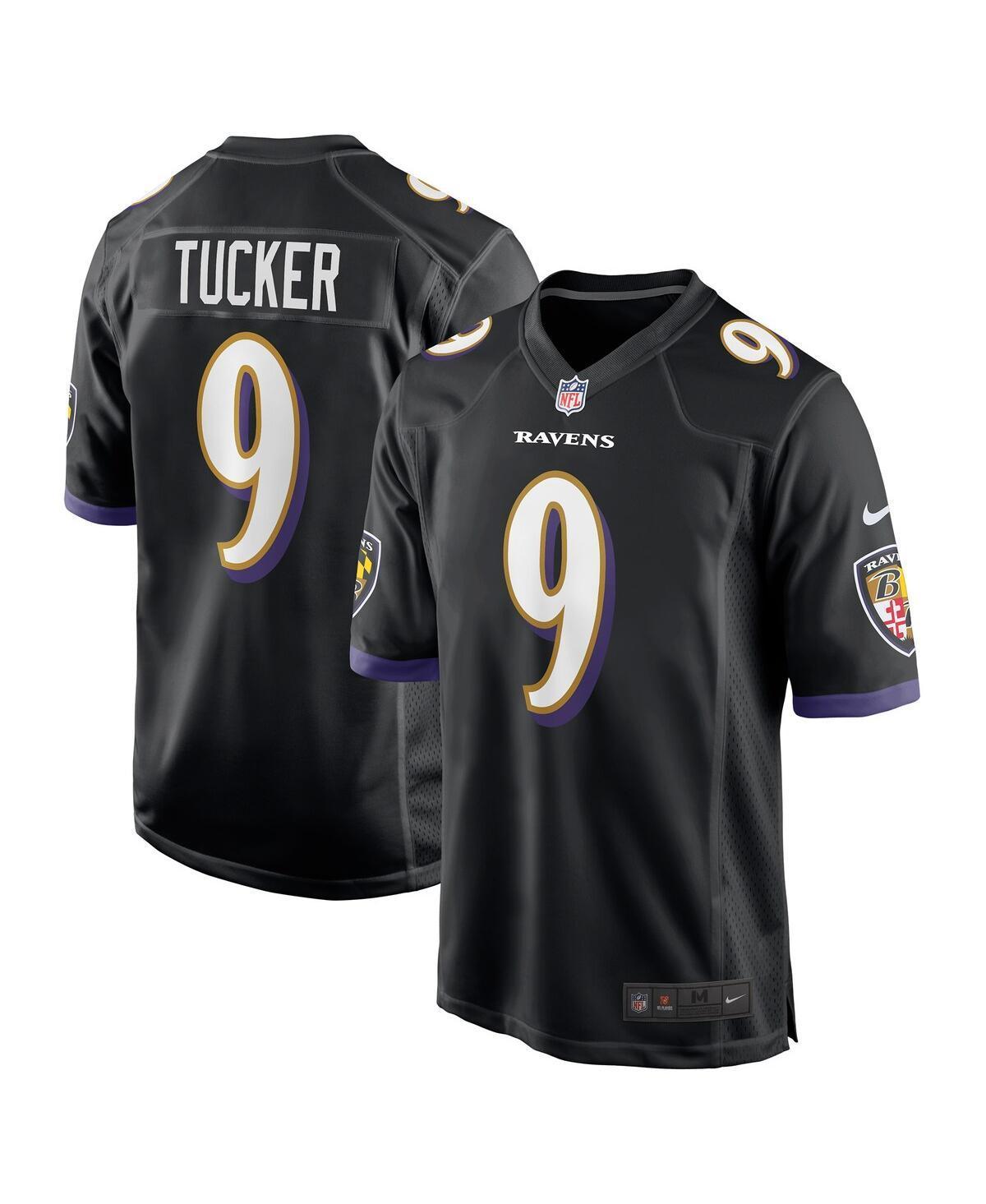 Men's Nike Justin Tucker Black Baltimore Ravens Player Game Jersey, Size: Medium Product Image