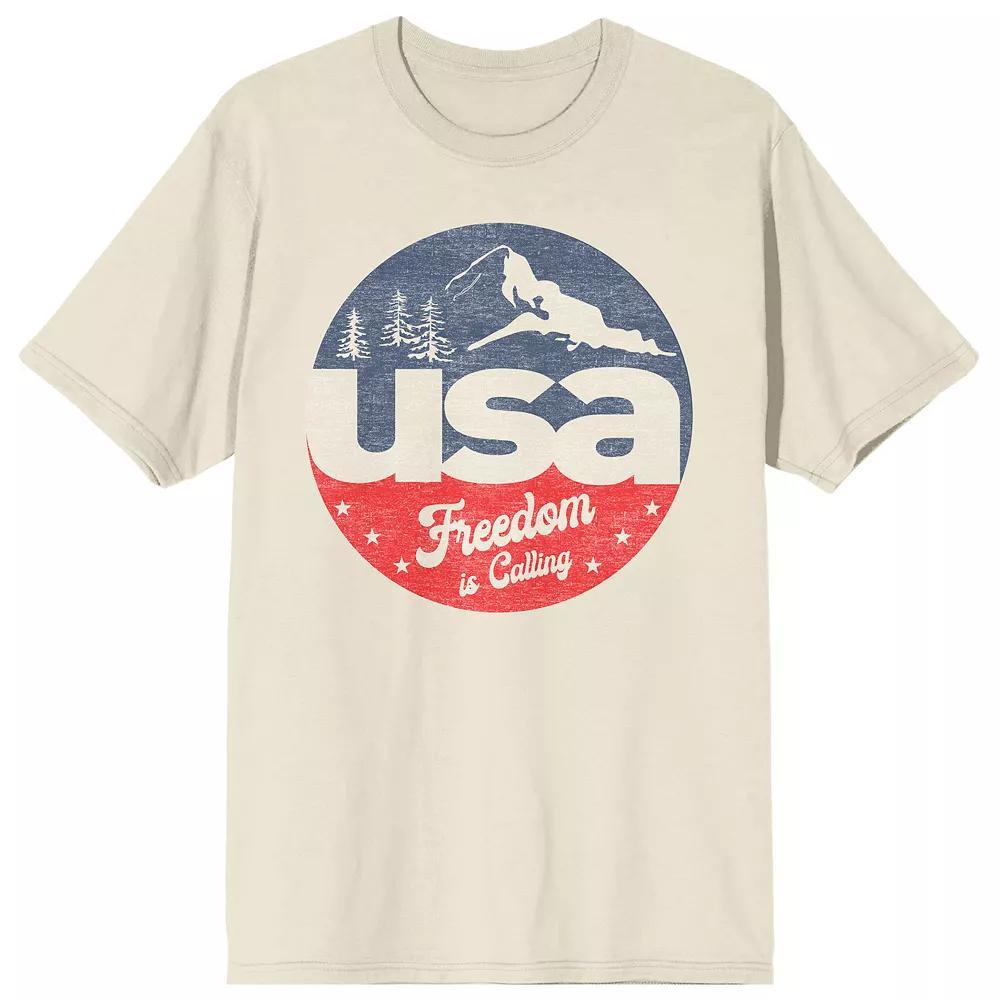Men's Americana USA Freedom Tee, Size: Medium, Beige Product Image