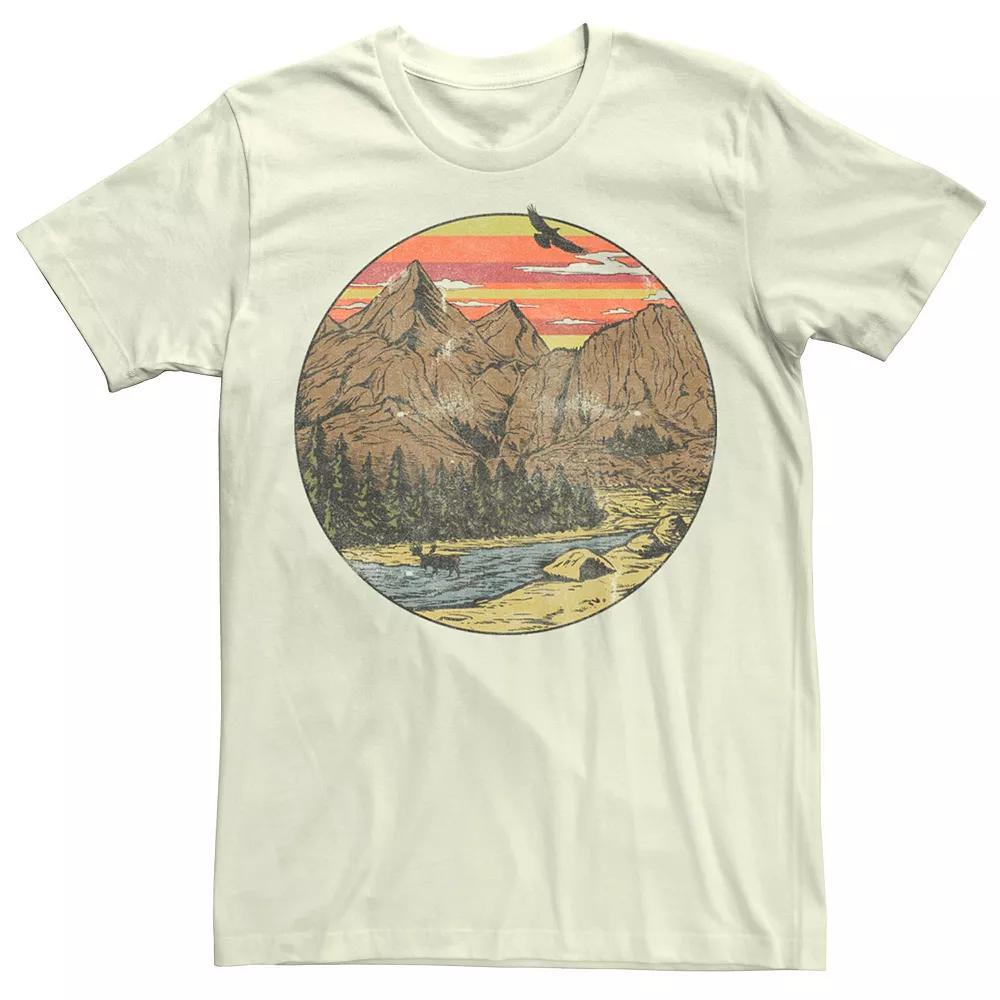 Men's Fifth Sun Mountain Falls Distressed Tee, Size: 3XL, Natural Product Image